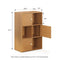 FURINNO PASIR 3-TIER SHELF WITH 3 DOOR/ROUND HANDLE LIGHT CHERRY - LIGHT CHERRY - Like New