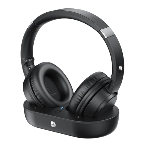 DYTOLE TV001-V3 Wireless Headphones Features, Versatile Charging Dock - BLACK - Like New
