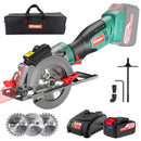 HYCHIKA CORDLESS CIRCULAR SAW, 18V MINI CIRCULAR SAW WITH 4.0AH BATTERY - RED - Like New