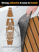 FOCEAN Boat Flooring EVA Foam Boat Decking Faux Teak Browns/Blk Lines - Brand New