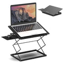 UNCAGED ERGONOMICS CD4 ADJUSTABLE STANDING DESK CONVERTER FOR LAPTOPS - BLACK - Like New
