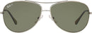Ray-Ban RB3293 Metal Aviator 63mm Polarized Sunglasses Gunmetal/Polarized Green - Like New