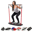 LIFEPRO PORTABLE HOME GYM WITH PUSH UP TRAINING BOARD FOR WORKOUTS - BLACK - Like New