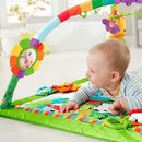 Fisher-Price Baby Playmat Rainforest Music & Lights Deluxe Gym with 10+ Toys - Like New