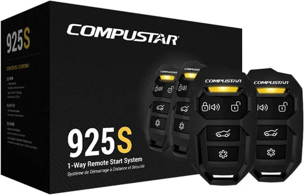 Compustar CS925S 4-Button 1 Way Remote Start System (up to 1500' Range) - Black Like New