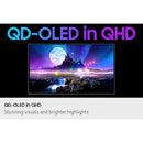 SAMSUNG ODYSSEY OLED G6 G60SF QHD QD-OLED MONITOR REFRESH RATE 500HZ - SILVER - Like New