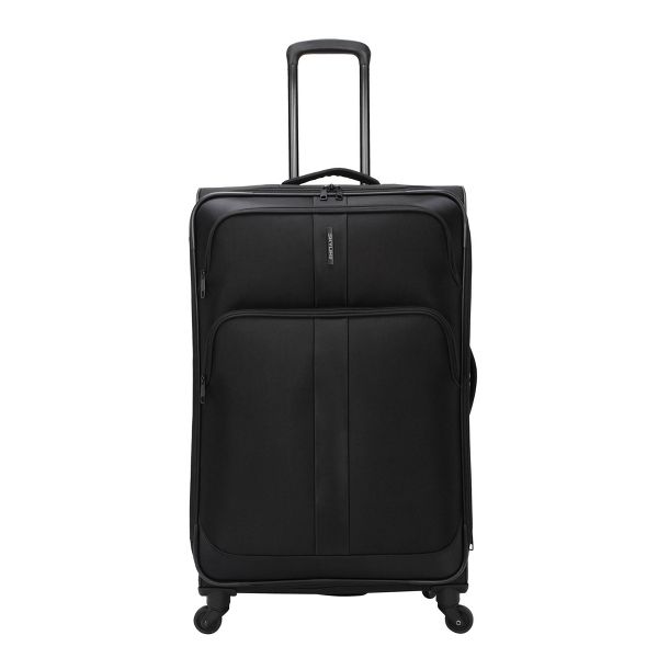 SKYLINE SOFTSIDE CHECKED SPINNER 5PC LUGGAGE SET - BLACK - Like New