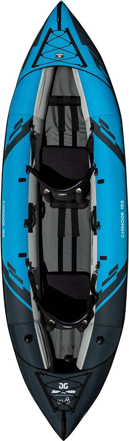 AQUAGLIDE Chinook 100 Inflatable 10' Foot Kayak Kit Packable - - Scratch & Dent