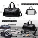 WIDJOQI Men's Business Travel Bag Short-Distance Travel Bag Fitness Bag Black - Brand New