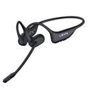 LEVN OPEN EAR HEADPHONES WITH MIC 29G BLUETOOTH HEADSET WITH MICROPHONE - BLACK - Like New