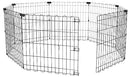 AMAZON BASICS FOLDABLE OCTAGONAL METAL EXERCISE DOG PLAYPEN 24"X24" - BLACK - Like New