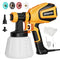 VONFORN PAINT SPRAYER, 700W HVLP SPRAY GUN, 4 NOZZLES AND 3 PATTERNS - YELLOW - Like New