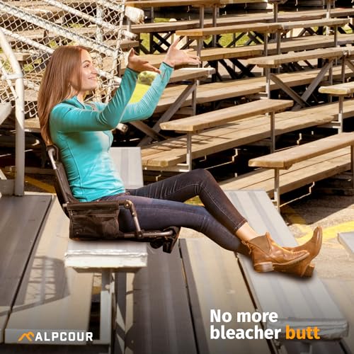Alpcour Bleacher Seat with Backrest Premium Stadium Seating for Bleachers - Like New