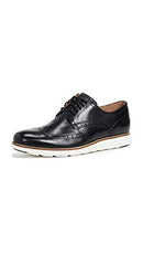 C26469 COLE HAAN MEN'S ORIGINAL GRAND SHORTWING OXFORD BLACK/WHITE SIZE 8W - Like New