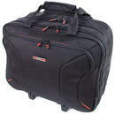 alpine swiss Men's Rolling Briefcase Wheels Roller 17" Laptop Case - Black - Like New