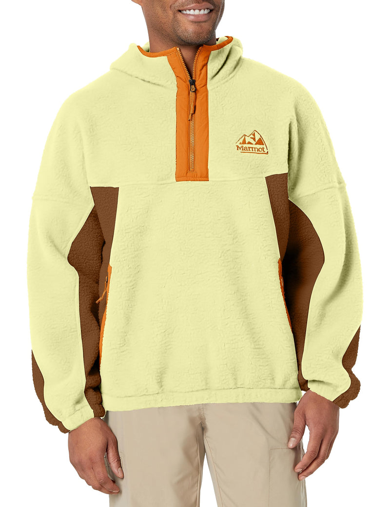 MARMOT MEN'S SUPER AROS FLEECE HOODY JACKET MEN XL WHEAT/PINECONE/TANGELO - Brand New