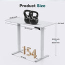 SWEETCRISPY ELECTRIC STANDING DESK 55 X 24IN ADJUSTABLE HEIGHT - WHITE - Like New