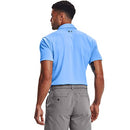 UNDER ARMOUR MEN'S TECH GOLF POLO LARGE CAROLINA BLUE (475)/PITCH GRAY - Brand New