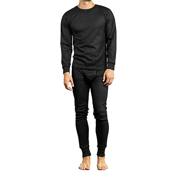 GALAXY BY HARVIC 2-PIECE LIGHTWEIGHT THERMAL SET - SIZE: MEN M - BLACK - Brand New
