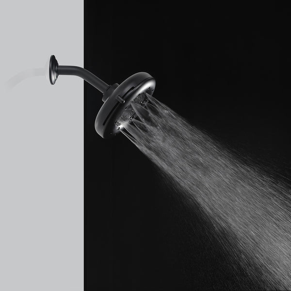BRONDELL FOUR-FUNCTION FIXED SHOWER HEAD, 1.5 GPM - MATTE BLACK - Like New