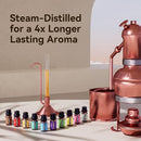 Diffuser Essential Oils Room Diffusers Home Ultrasonic Technology 550ml - Black - Brand New