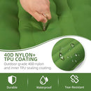 FNARMW CAMPING SLEEPING PAD WITH PILLOW BUILT-IN FOOT PUMP - GREEN - Brand New