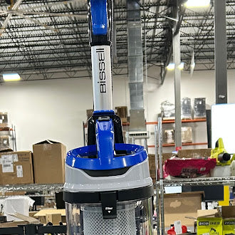 BISSELL CLEANVIEW UPRIGHT VACUUM MOLDED SILVER - COBALT BLUE/ELCTRIC GREEN - Like New