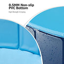 LIFEFAIR Foldable Dog Pool 63"×12" Hard Plastic Pet Swimming Pool Outside - BLUE - Like New