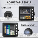 Kavey 1.6 Cub Safe Box Backlit Touch Screen Keypad Dual Alarm System - Black - Like New