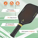 FLYKEY PICKLEBALL PADDLES, T700 CARBON FIBER PICKLEBALL PADDLE - BLACK - Brand New