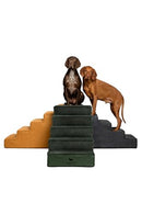 NOAH & PAW DOG STAIRS FOR LARGE DOGS, UP TO 150LB WIDE DOG RAMP, 5-STEP - GREEN - Like New