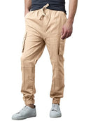 GALAXY BY HARVIC MEN'S TWILL CARGO JOGGERS SIZE MEN XL KHAKI - Brand New