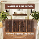 Avana Rustic Fireplace Mantle 60” Handcrafted Wood Wall Decor - Rustic Brown - Brand New