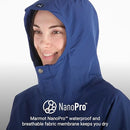 MARMOT WOMEN'S CASCADE RAIN JACKET TWILIGHT BLUE SIZE: WOMEN XL - Brand New