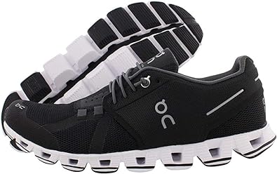 19.0001 On Women's Cloud Sneakers Black/White Size 7.5 Like New