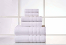 BIBB HOME 6 PIECE EGYPTIAN COTTON TOWEL SET - SOLID CHARCOAL - Brand New