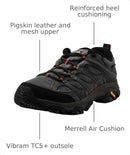 J035843 MERRELL MEN'S MOAB 3 Waterproof Hiking Shoe, Beluga, Size 9.5 - Like New