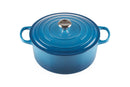 LE CREUSET ENAMELED CAST IRON SIGNATURE ROUND DUTCH OVEN, 7.25 QT - MARSEILLE - Like New