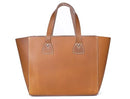 AARON LEATHER GOODS CLASSIC LEATHER TOTE SHOPPER BAG - TAN - Like New