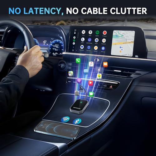 GRAYWATER WIRELESS CARPLAY ADAPTER IOS 10+ DONGLE FIT CARS 2015+ - BLACK Like New