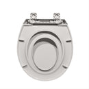 GARVEE COMPREHENSIVE TOILET SEAT BUILT-IN TODDLER TRAINING 16.2-16.7" - BISCUIT - Like New