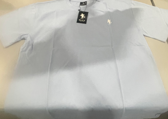 BLACK HORSE CLUB MENS CREW SHIRT - SIZE: MEN XL - LIGHT BLUE - Like New