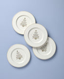 Lenox 897867 Federal Gold Tree Accent Plates, Service For 4, Christmas Dishes - Like New