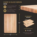 BOOSLOCK WOOD 16 IN. X 10 IN. RECTANGULAR MAPLE CHOP N SLICE REVERSIBLE - MAPLE - Like New