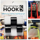 697508001 SMARTER HOOKS 4-PACK Strong Durable Multi-Use Hook - Black New