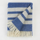 Cozy Blankets New Zealand Virgin Wool Throw Blanket, Striped Soft Blanket - Brand New
