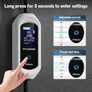 NEFARACY LEVEL 2 EV CHARGER 40A 240V PORTABLE EV CHARGER WITH 25+2FT - WHITE - Like New