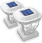 Home Zone Security 12-Lumen-Each 4x4 Solar LED Post Cap Lights 2 Packs - White Like New