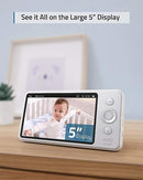 Eufy Baby Video Audio Baby Monitor 720P 5” Display 2-Way Audio T83211D1 - WHITE Like New