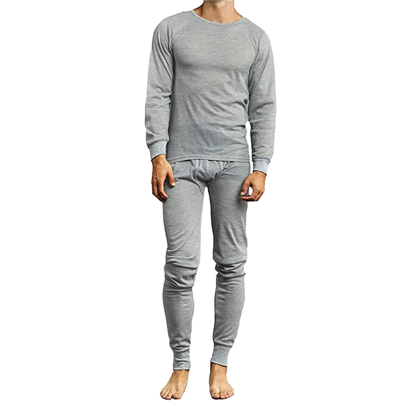 GALAXY BY HARVIC 2-PIECE LIGHTWEIGHT THERMAL SET - SIZE: MEN M - HEATHER GRAY - Brand New